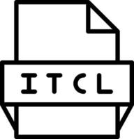 ícone de formato de arquivo itcl vetor