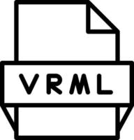 ícone de formato de arquivo vrml vetor