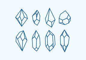 Formas de cristal do vetor