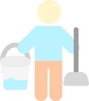 design de ícone de vetor de homem de limpeza