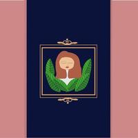 logotipo de imagem feminina, vetor