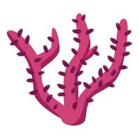 ícone de coral de aquário, estilo isométrico vetor