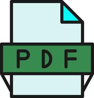 ícone de formato de arquivo pdf vetor