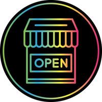 design de ícone de vetor aberto de loja