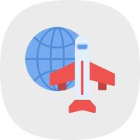 design de ícone de vetor aéreo de remessa mundial
