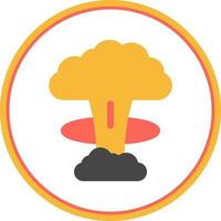 ícone de glifo de explosão nuclear vetor