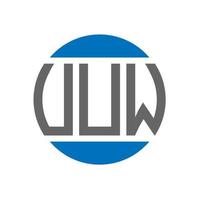 design de logotipo de carta vuw em fundo branco. conceito de logotipo de círculo de iniciais criativas vuw. design de letras vw. vetor
