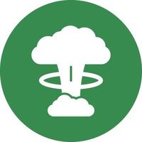 ícone de glifo de explosão nuclear vetor