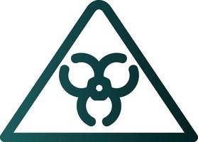 ícone de glifo de mercadorias perigosas vetor