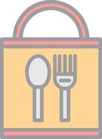design de ícone vetorial de pacote de comida vetor