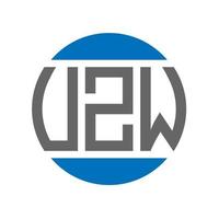 design do logotipo da carta vzw em fundo branco. conceito de logotipo de círculo de iniciais criativas vzw. design de letras vzw. vetor