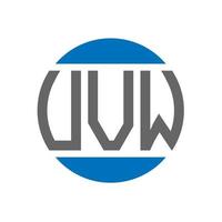 design de logotipo de carta vvw em fundo branco. conceito de logotipo de círculo de iniciais criativas vvw. design de letras vvw. vetor