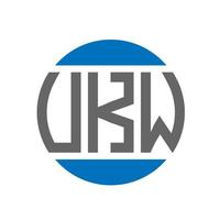 design de logotipo de carta vkw em fundo branco. conceito de logotipo de círculo de iniciais criativas vkw. design de letras vkw. vetor