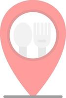 design de ícone de vetor de localização de restaurante