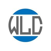 design do logotipo da carta WLC em fundo branco. conceito de logotipo de círculo de iniciais criativas wlc. design de letras wlc. vetor