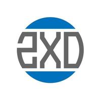 design do logotipo da letra zxo em fundo branco. conceito de logotipo de círculo de iniciais criativas zxo. design de letras zxo. vetor