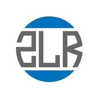 design do logotipo da letra zlr em fundo branco. conceito de logotipo de círculo de iniciais criativas zlr. design de letras zlr. vetor