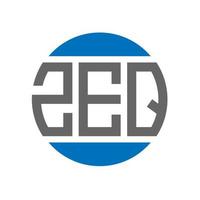 design do logotipo da letra zeq em fundo branco. conceito de logotipo de círculo de iniciais criativas zeq. design de letras zeq. vetor