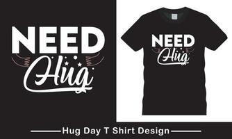 dia do abraço vcetor, design de camiseta tipografia da mãe do dia do abraço vetor grátis