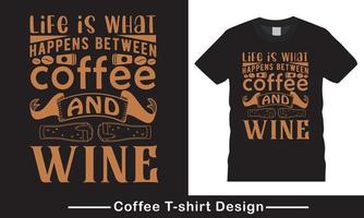 camiseta para amante de café, beba café vetor grátis