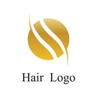 modelo de logotipo de onda de cabelo vetor
