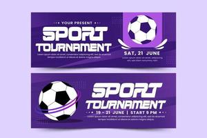 modelo de design de banner de capa de evento esportivo de torneio de futebol fácil de personalizar vetor