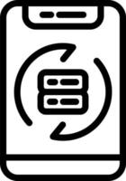 design de ícone de vetor de sincronização de dados