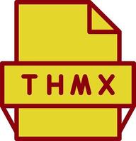 ícone de formato de arquivo thmx vetor