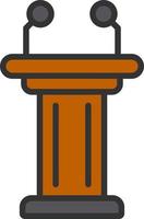 design de ícone de vetor de tribuna