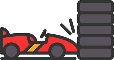 design de ícone de vetor de acidente de corrida