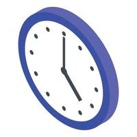 ícone do relógio de parede do psicólogo, estilo isométrico vetor