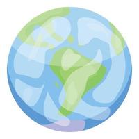 ícone do planeta Terra, estilo isométrico vetor