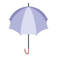 ícone de guarda-chuva cinza, estilo isométrico vetor