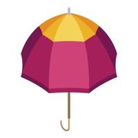 ícone de guarda-chuva quebrado, estilo isométrico vetor