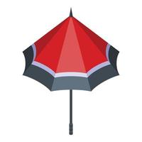 ícone de guarda-chuva preto vermelho, estilo isométrico vetor