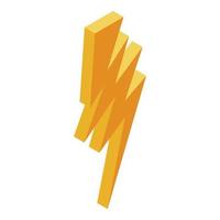 ícone de parafuso elétrico amarelo, estilo isométrico vetor