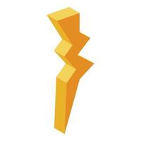 ícone de parafuso de luz amarela, estilo isométrico vetor