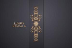 modelos de cartão de convite com ouro estampado e cristais cor de fundo de mandala de luxo com padrão de arabesco dourado estilo oriental islâmico árabe. mandala decorativa de estilo ramadã, banner de panfleto vetor