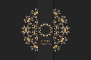 modelos de cartão de convite com ouro estampado e cristais cor de fundo de mandala de luxo com padrão de arabesco dourado estilo oriental islâmico árabe. mandala decorativa de estilo ramadã, banner de panfleto vetor