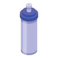 ícone de garrafa de água esportiva, estilo isométrico vetor
