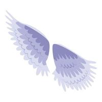 ícone de asas de pássaro, estilo isométrico