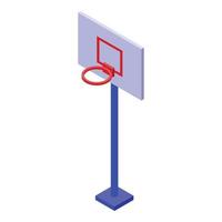 ícone de tabela de basquete, estilo isométrico vetor