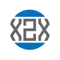design do logotipo da letra xzx em fundo branco. xzx iniciais criativas circulam o conceito de logotipo. design de letras xzx. vetor