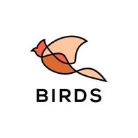 modelo de design de logotipo de pássaros, elemento de design para logotipo, pôster, cartão, banner, emblema, camiseta. ilustração vetorial vetor