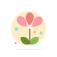 flor floral natureza primavera círculo abstrato fundo ícone de cor plana vetor