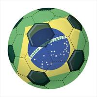 bandeira redonda do brasil. bola de luz de vidro com bandeira do brasil. esfera redonda, ícone do modelo. símbolo nacional brasileiro. ilustração vetorial. vetor