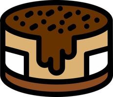 design de ícone de vetor de bolo de chocolate