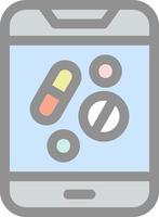 design de ícone de vetor de farmácia on-line