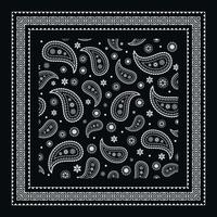 cachecol bandana paisley, estampa de tecido de toalha de mesa, xale de seda, lenço, lenço de pescoço, hijab vetor