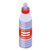 ícone de líquido de garrafa de construção, estilo isométrico vetor